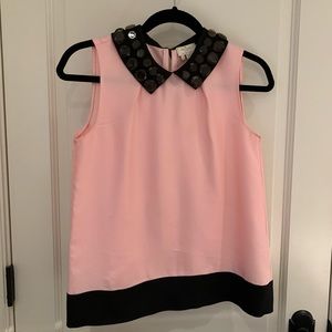 Kate spade top with jewelled collar
